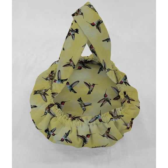Hummingbirds Casserole Baking Pan or Pie Plate Cozy and Carrier by Penny's Needful Things (Pie Plate/Small Casserole Carrier) (Yellow)