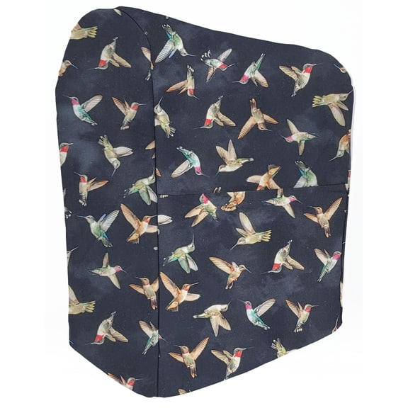 Hummingbirds Cover Compatible with Hamilton Beach 4 Quart 7 Speed Tilt Head Stand Mixer by Penny's Needful Things (Black)