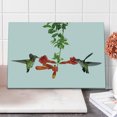 thumbnail image 1 of Hummingbirds Cutting Board, 2 Hummingbirds Sipping Nectar from a Trumpet Vine Blossoms Summertime, Decorative Tempered Glass Cutting and Serving Board, Large Size, Red Black Green, by Ambesonne, 1 of 5