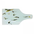 thumbnail image 1 of Hummingbirds Cutting Board, Illustration of Hummingbirds in Motion and at Rest Sunflowers Summer, Tempered Glass Cutting and Serving Board, Wine Bottle Shape, Green Yellow Beige, by Ambesonne, 1 of 1