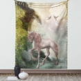 thumbnail image 1 of Hummingbirds Decorations Wall Hanging Tapestry, last unicorn golden leaves birds twinkling stars moon mystic fantasy fairytale, Bedroom Living Room Dorm Accessories, 60 X 80 Inches, by Ambesonne, 1 of 5