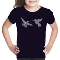 thumbnail image 1 of Hummingbirds - Girl's Word Art T-Shirt, 1 of 2