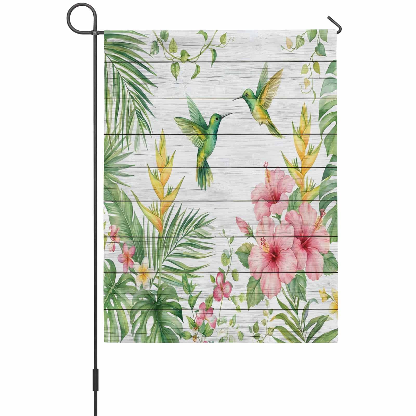 Hummingbirds Hibiscus House Flag 28 x 40 Inches, Birds Botanical ...