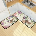 thumbnail image 1 of Hummingbirds Irises Kitchen Mats Non Slip Standing Desk Mat Runner Rug Washable Kitchen Rugs for Floor 2PCS, 1 of 7