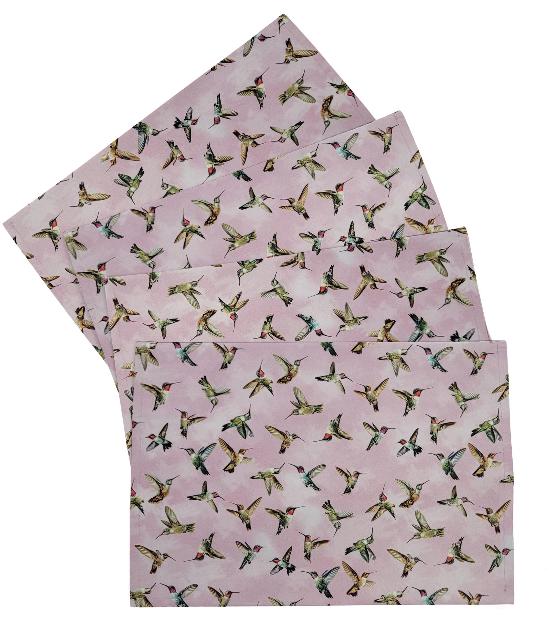 Hummingbirds Placemats by Penny's Needful Things (Rectangle - Set of 2) (Pink)