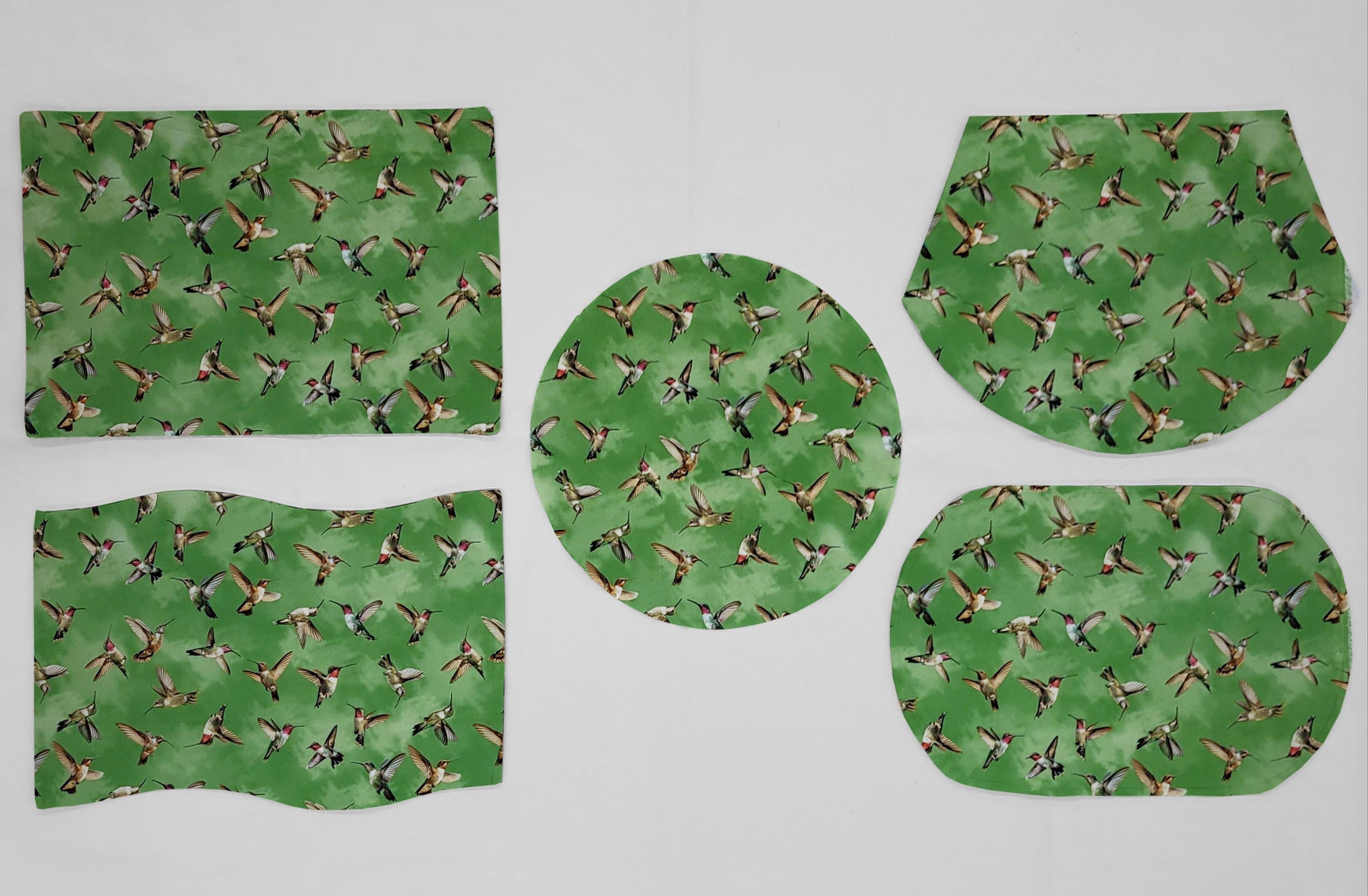 Hummingbirds Placemats by Penny's Needful Things (Wave - Set of 2) (Green)