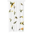 thumbnail image 1 of Hummingbirds Stall Shower Curtain, Collection of Hummingbirds in Motion and at Rest Sunflowers Summer Fun, Fabric Bathroom Set with Hooks, 36W X 72L Inches Long, Green Yellow Beige, by Ambesonne, 1 of 1