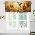 thumbnail image 1 of Hummingbirds Sunflowers Kitchen Valance Curtains Tropical Summer Flying Animal Wild Nature Theme Rod Pocket Valances for Bedroom Living Room Dining Room 54 by 18 in, 1 Panel, 1 of 6