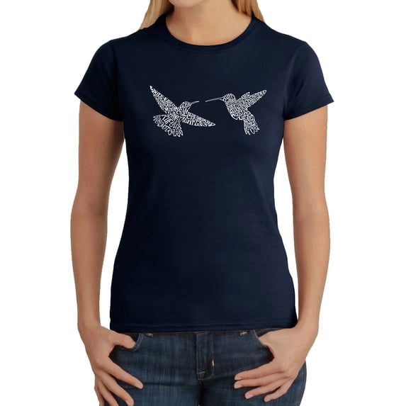 Hummingbirds - Women's Word Art T-Shirt