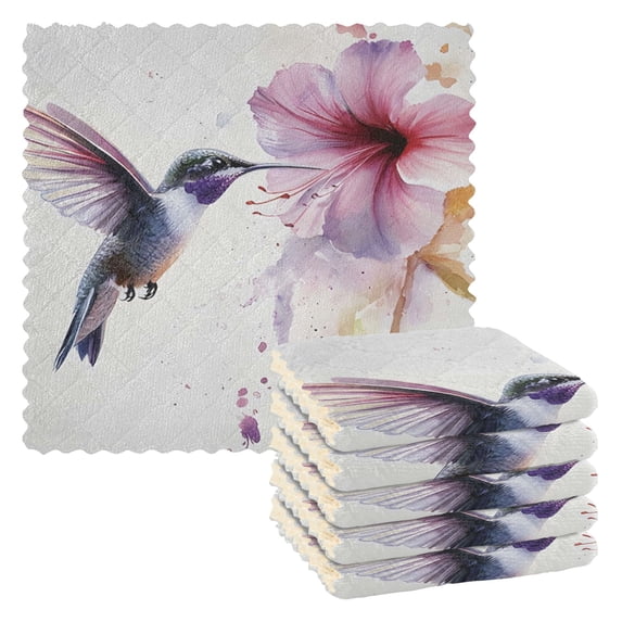 Hummingbirds and Nectar Kitchen Cloth Dish Towels for Drying Washing ...