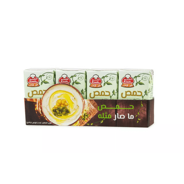 Hummus Kasih with Tahini Ready To Eat Mini Size 1 x 4 Mini Packets 135g/5oz each Mini Packet - حمص الكسيح بالطعمة الجديدة، جاهز للأكل