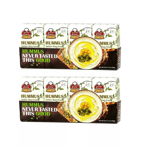 Kasih Hummus with Tahini, 8 Mini Packets, 135g/5oz Each
