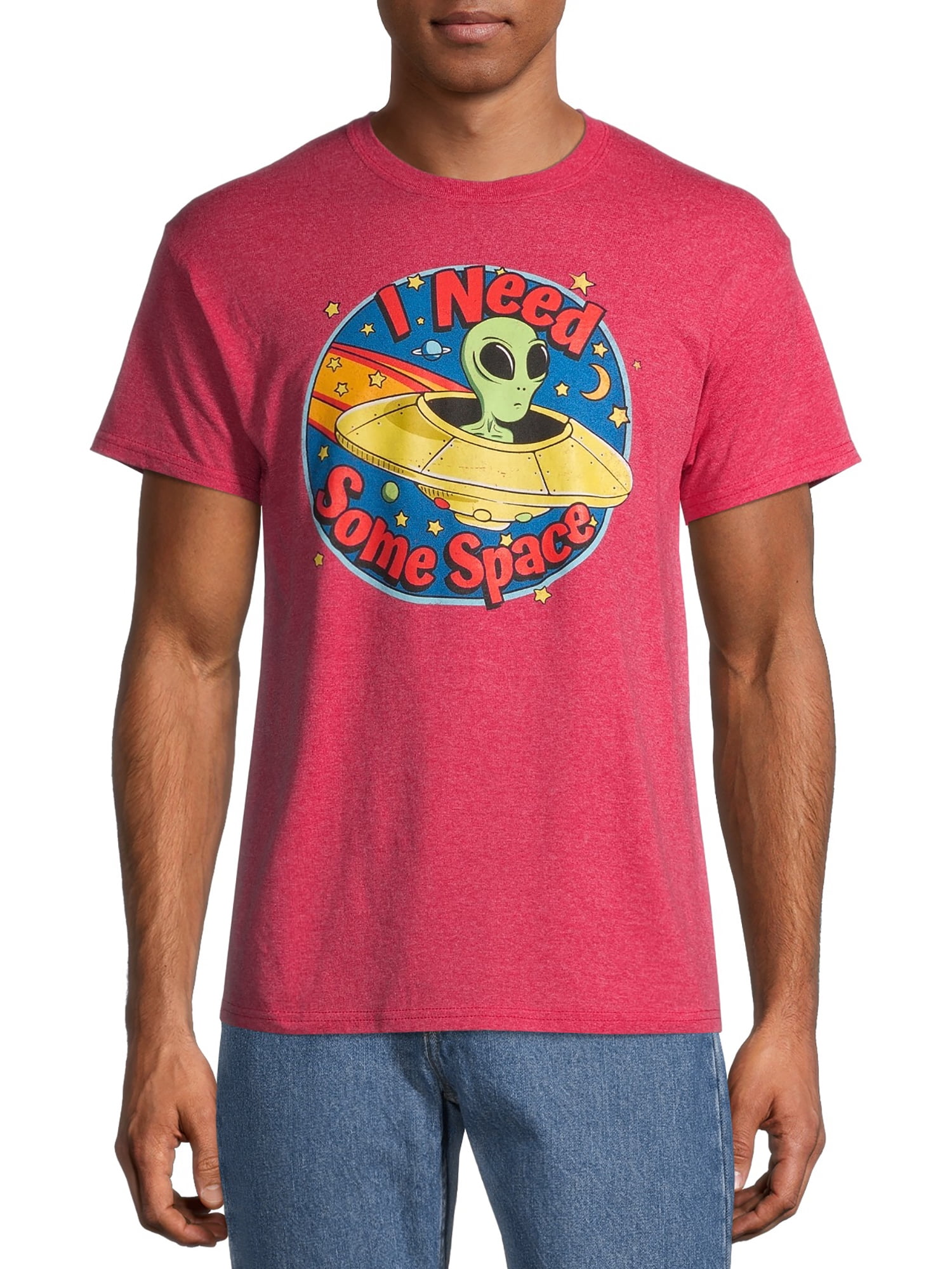 Humor Alien I Need Space Men's and Big Men's Graphic T-Shirt