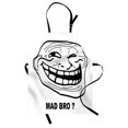 thumbnail image 1 of Humor Apron Cartoon Style Troll Face Guy for Annoying Popular Artful Internet Meme Design, Unisex Kitchen Bib Apron with Adjustable Neck for Cooking Baking Gardening, Black and White, by Ambesonne, 1 of 3