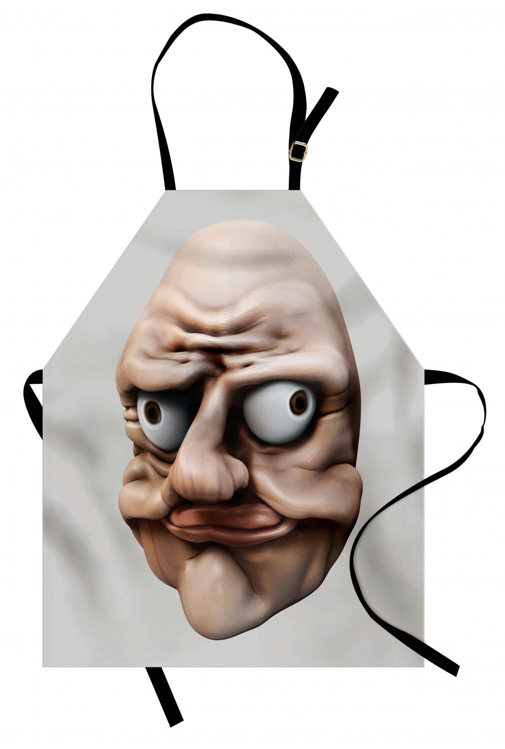Humor Apron Grumpy Internet Troll Face with Trippy Gestures Ugly Post ...