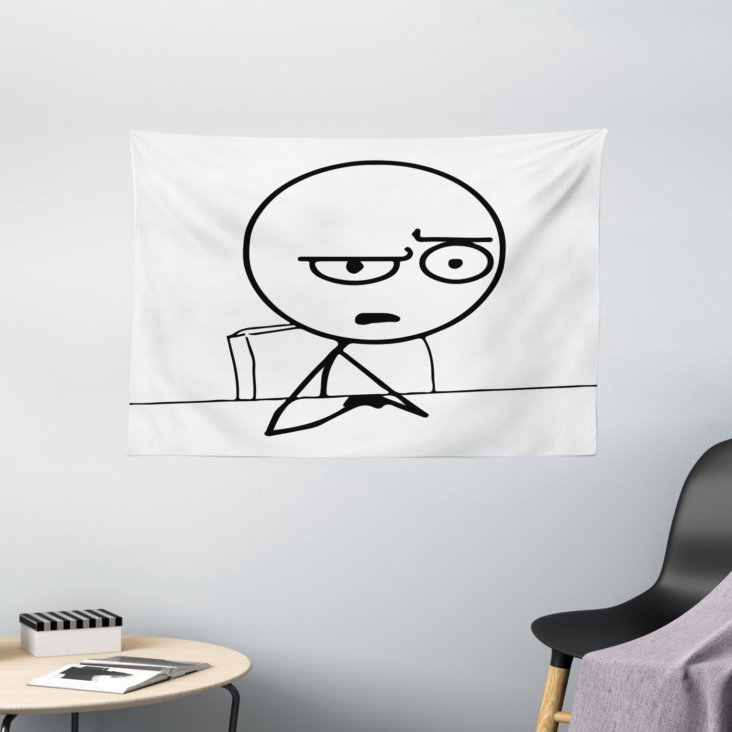 Humor Decor Tapestry, So What Guy Meme Face Best Avatar WTF Icon ...