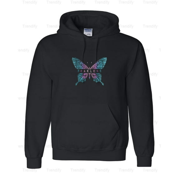 Humor Fearless Butterfly Cute Colorful Blue Hoodie M3081955, Up to Size 5XL