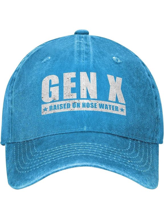 Humor Generation X Gift Vintage Hats for Men Gen X Raised On Hose Water Fashionable Hat for Womens Athletic Caps