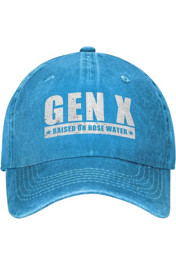 Humor Generation X Gift Vintage Hats for Men Gen X Raised On Hose Water Fashionable Hat for Womens Athletic Caps
