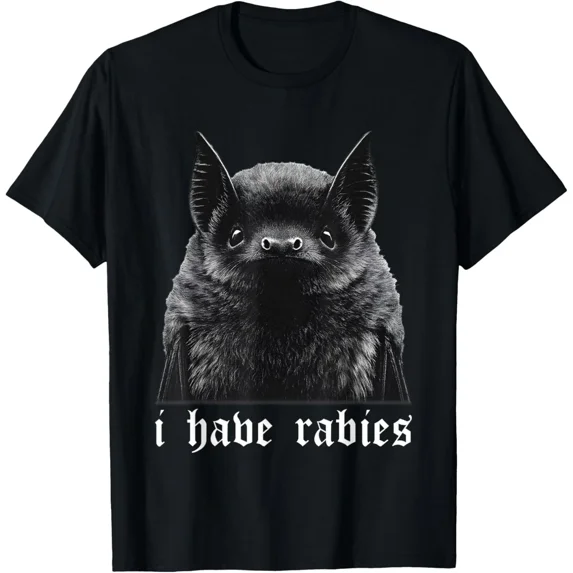 Humor I Have Rabies Bat Retro Meme Vintage Style Unisex T-Shirt up to size 5XL
