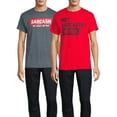 thumbnail image 1 of Humor Men's & Big Men's Sarcasm Graphic T-Shirts with Short Sleeves, 2-Pack, Sizes S-3XL, 1 of 6