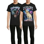 Humor Men's & Big Men's Savage Panther and Explore the Wild Graphic T-Shirts, 2-Pack