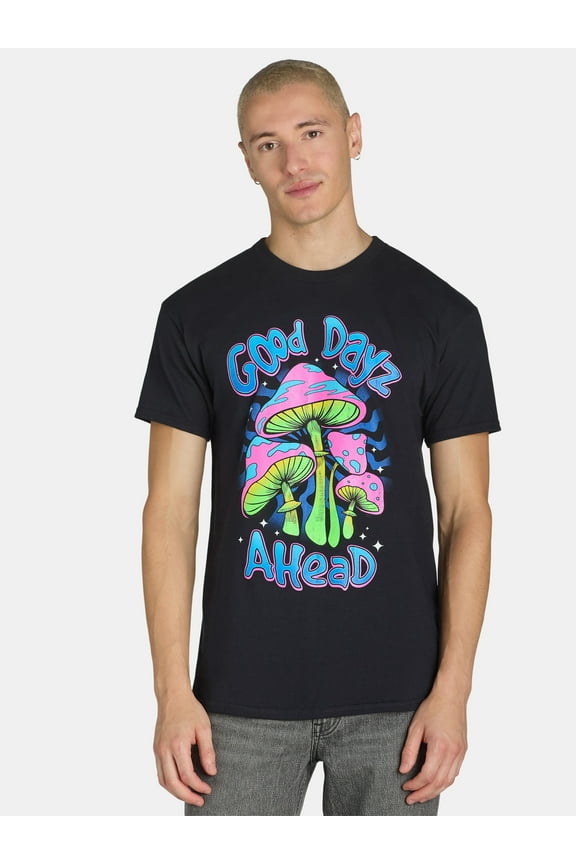 Men's and Big Men's Good Dayz Ahead Graphic Tee with Short Sleeves, Sizes S-3XL