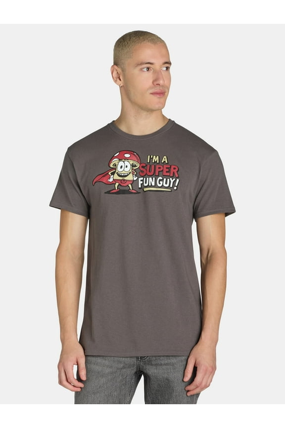 Men's and Big Men's I'm a Super Fun Guy Graphic Tee with Short Sleeves, Sizes S-3XL