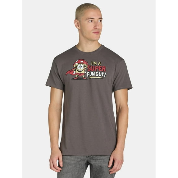 Humor Men's and Big Men's I'm a Super Fun Guy Graphic Tee with Short Sleeves, Sizes S-3XL