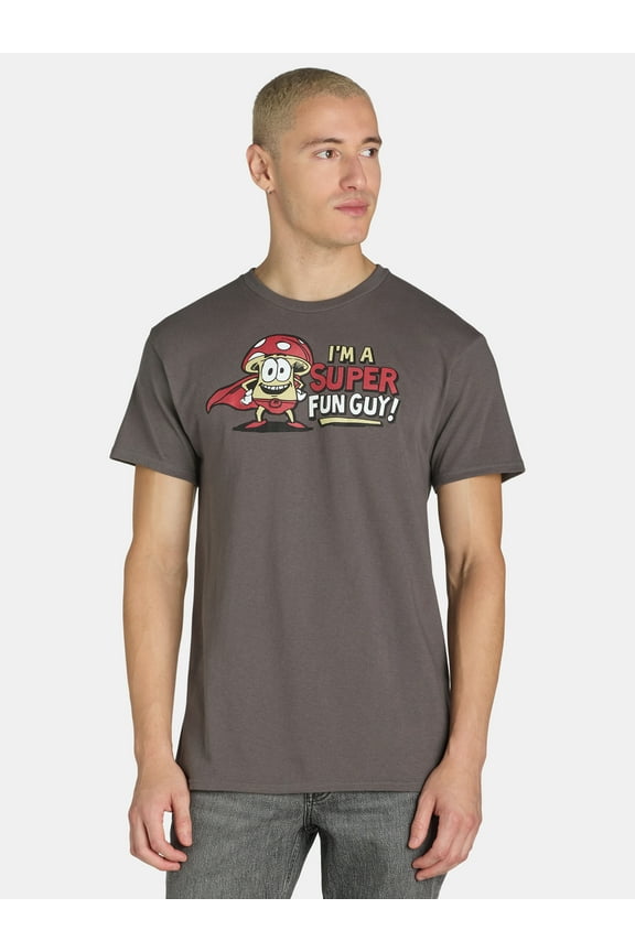 Men's and Big Men's I'm a Super Fun Guy Graphic Tee with Short Sleeves, Sizes S-3XL