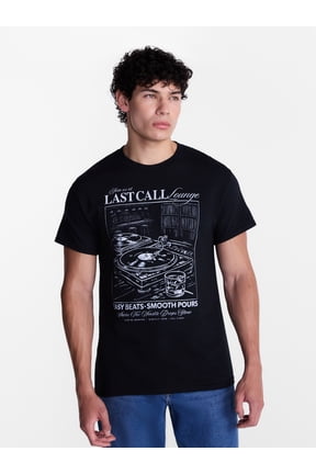 Men's and Big Men's Last Call Lounge Graphic Tee with Short Sleeves, Size S-3XL