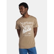 Humor Mens and Big Mens Nurture Nature Cotton Graphic Tee with Short Sleeves, Size S-3XL