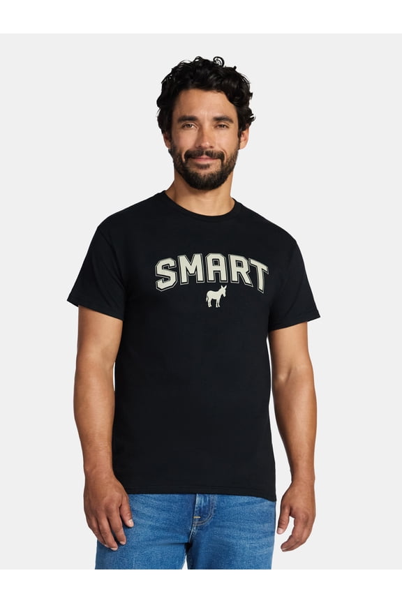 Men's and Big Men's Cotton Smart Donkey Graphic Tee, Sizes S-3XL