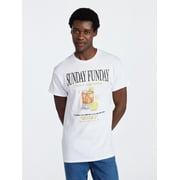 Humor Mens and Big Mens Sunday Funday Cotton Graphic Tee with Short Sleeves, Size S-3XL