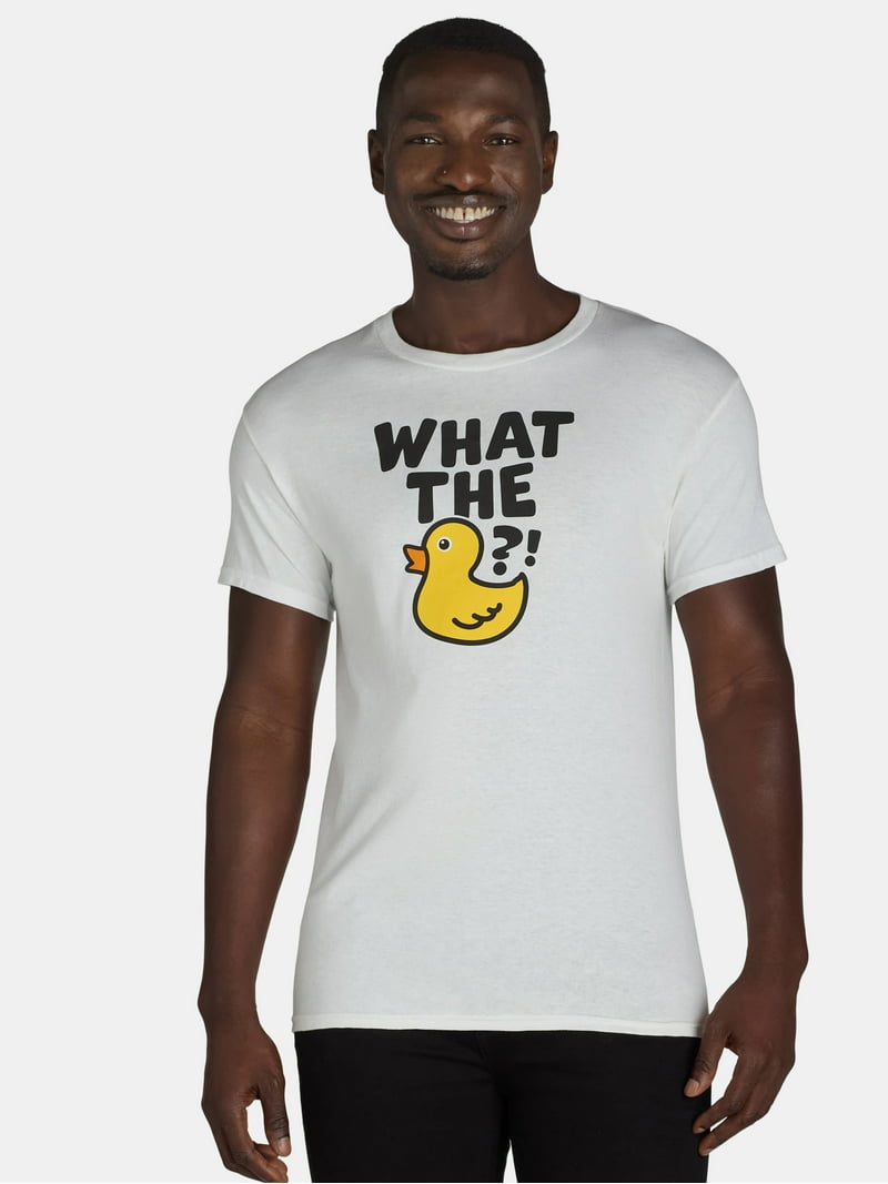 Humor Men's and Big Men's What the Duck Graphic Tee with Short