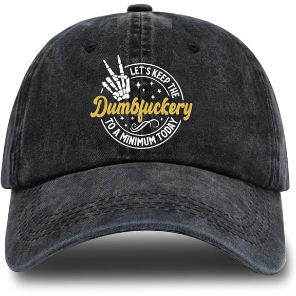 Humor Saying Adjustable Washed Cotton Baseball Cap, Funny Retro Trucker Hat Gift for Men Women Dad Husband Coworker