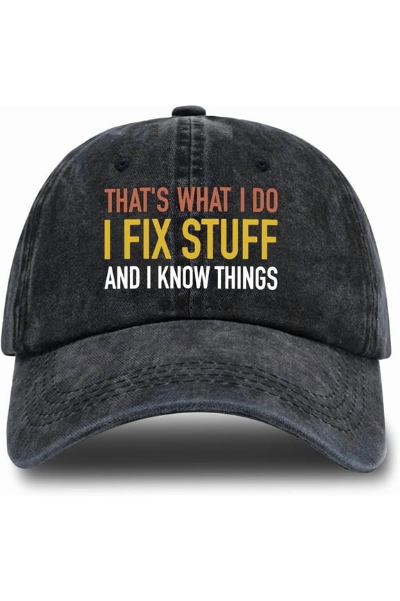 Humor Saying Adjustable Washed Cotton Baseball Cap, Funny Retro Trucker Hat Gift for Men Women Dad Husband Coworker