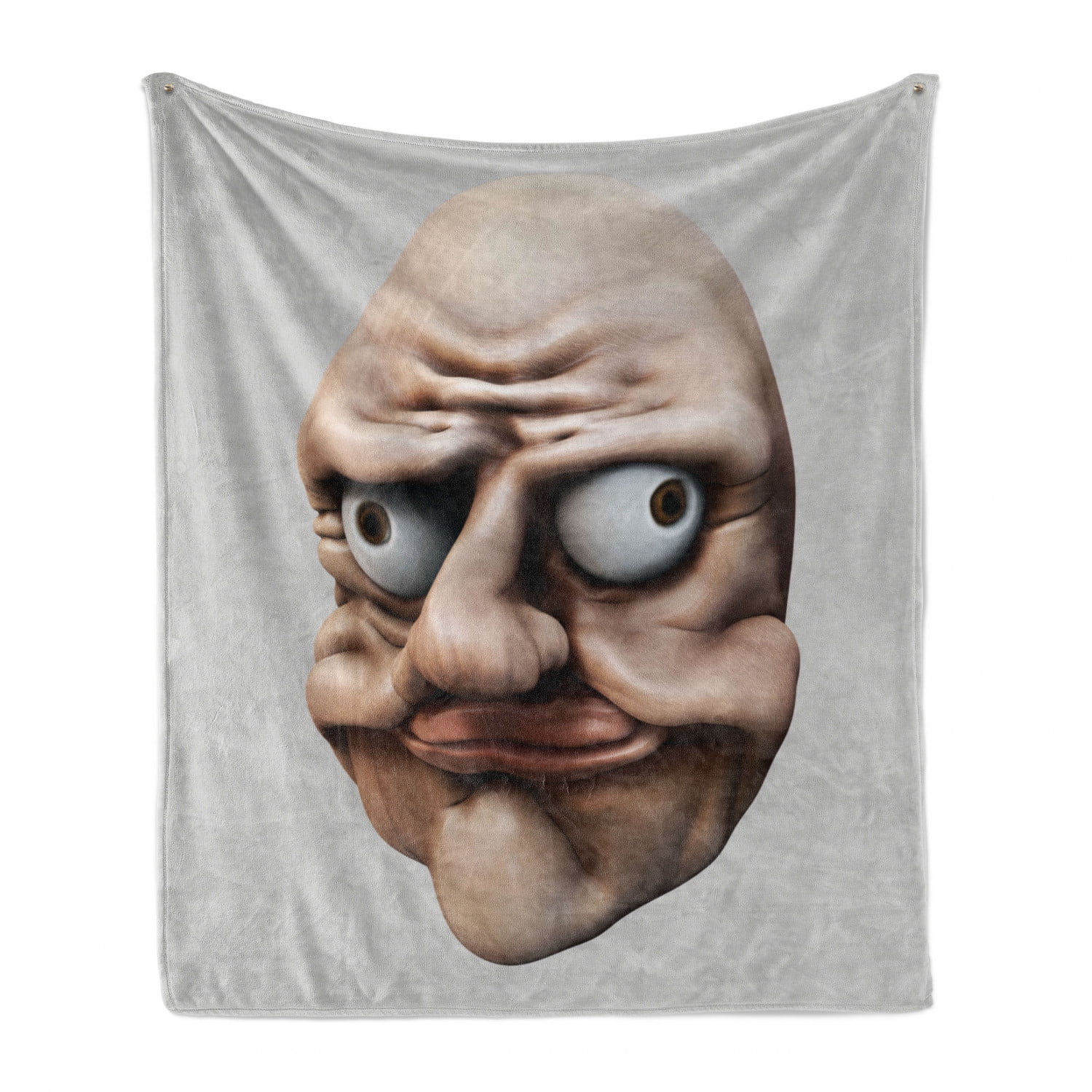 Humor Soft Flannel Fleece Throw Blanket, Grumpy Internet Troll Face with  Trippy Gestures Ugly Post Meme Joke Image, Cozy Plush for Indoor and  Outdoor Use, 50