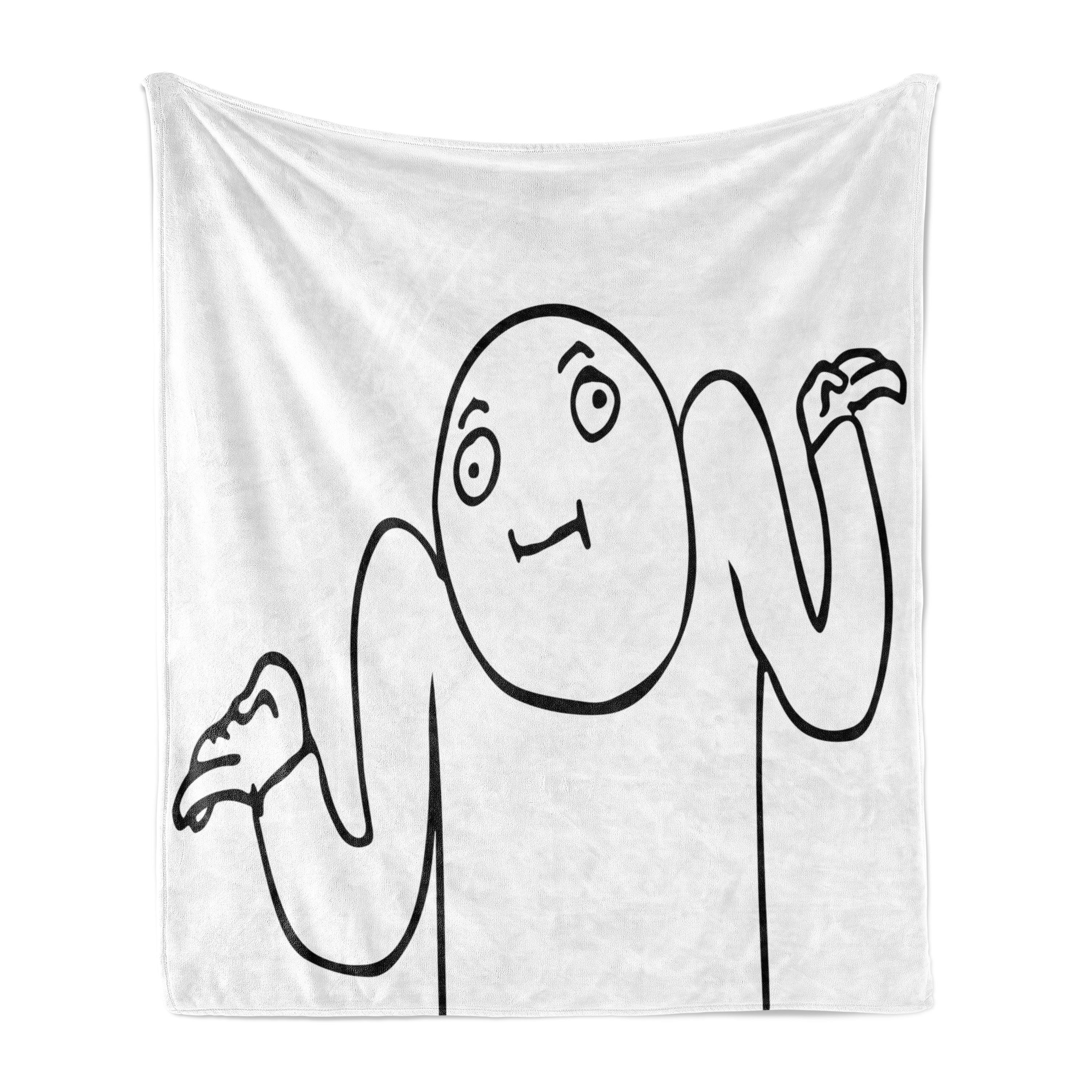 Humor Soft Flannel Fleece Throw Blanket, Whatever Guy Meme Confusion  Gesture Creative Drawing Rage Makers Design, Cozy Plush for Indoor and  Outdoor Use, 50" x 60", Black and White, by Ambesonne -