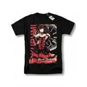 Reprint Rare Humor T-Shirt Kurumi Tokisaki Shirt Yamai Waifu Anime Cosplay Manga TShirt
