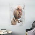 thumbnail image 1 of Humor Tapestry, Why You No Wake Me Up Internet Meme with Complaining Oversleep Face and Watch Image Print, Wall Hanging for Bedroom Living Room Dorm Decor, 40W X 60L Inches, Tan, by Ambesonne, 1 of 2