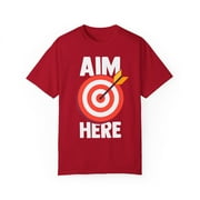 Humorous Aim Projectiles Leisure Fun Sports Enthusiast Novelty Entertainment Competition Family Bonding Unisex Garment-Dyed T-shirt
