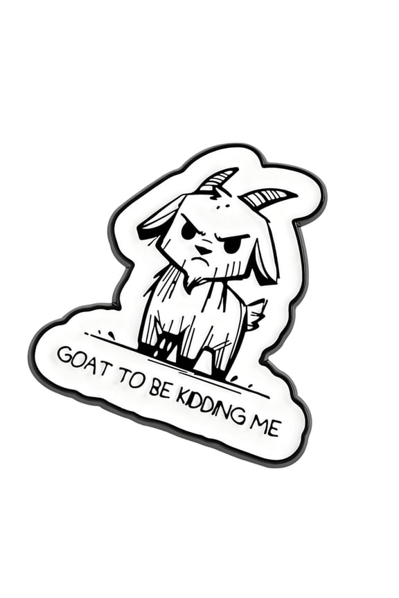 Humorous Alloy Goat Pin Brooch Cool Decoration for Jackets Backpack Lapel Jewelry Accessory Fashion Gift