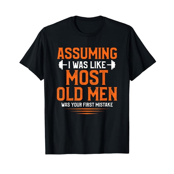Humorous Assumptions Graphic T-Shirt for Bodybuilding Enthusiasts