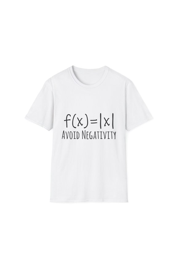 Humorous Avoid Negativity Math Equation Men Women Saying Pun B07YLQ425C productor modified Unisex Softstyle T-Shirt
