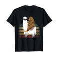 thumbnail image 1 of Humorous Bigfoot Riding Llama Retro T-Shirt for Fun and Unique Style, 1 of 5