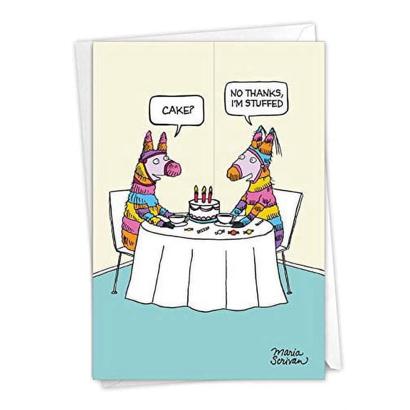 NobleWorks Funny Wildlife Birthday Greeting Card w/ 5x7 Envelope (1 Card), For Men, Women, Bday Bunny Selfies C2750BDG