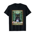 thumbnail image 1 of Humorous Black Cat Knitting T-Shirt for Cat Lovers and Crafters, 1 of 5