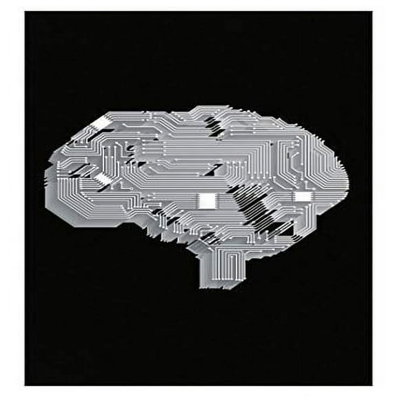 Humorous Brain Wires Poster - Wall Decor for Geek Chic Gift