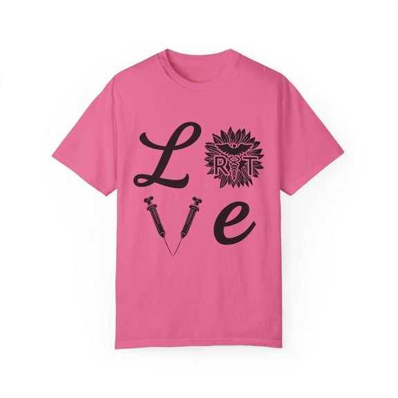 Humorous Caregiver Attendants Lover Sunflowers Healthcare Hilarious Medical Practitioner Therapist Nurses Unisex Garment-Dyed T-shirt